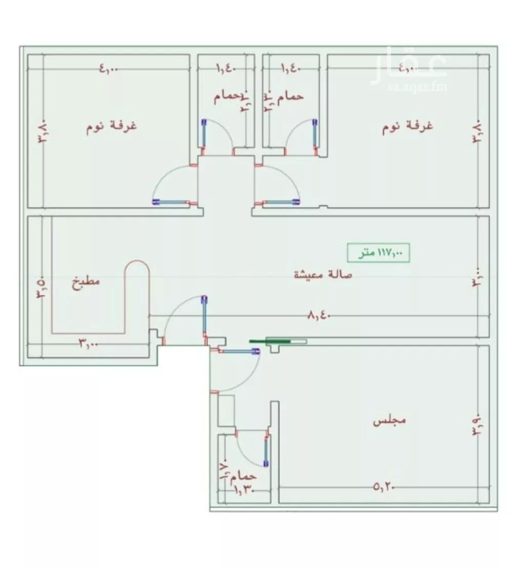 شقة 3 غرف في الواحة 3