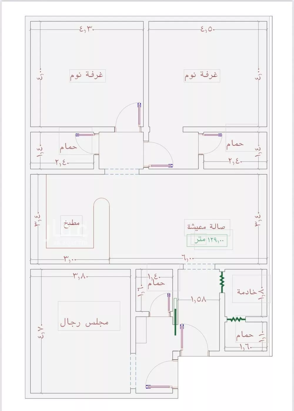 3 bedroom apartment in Al Jamiah