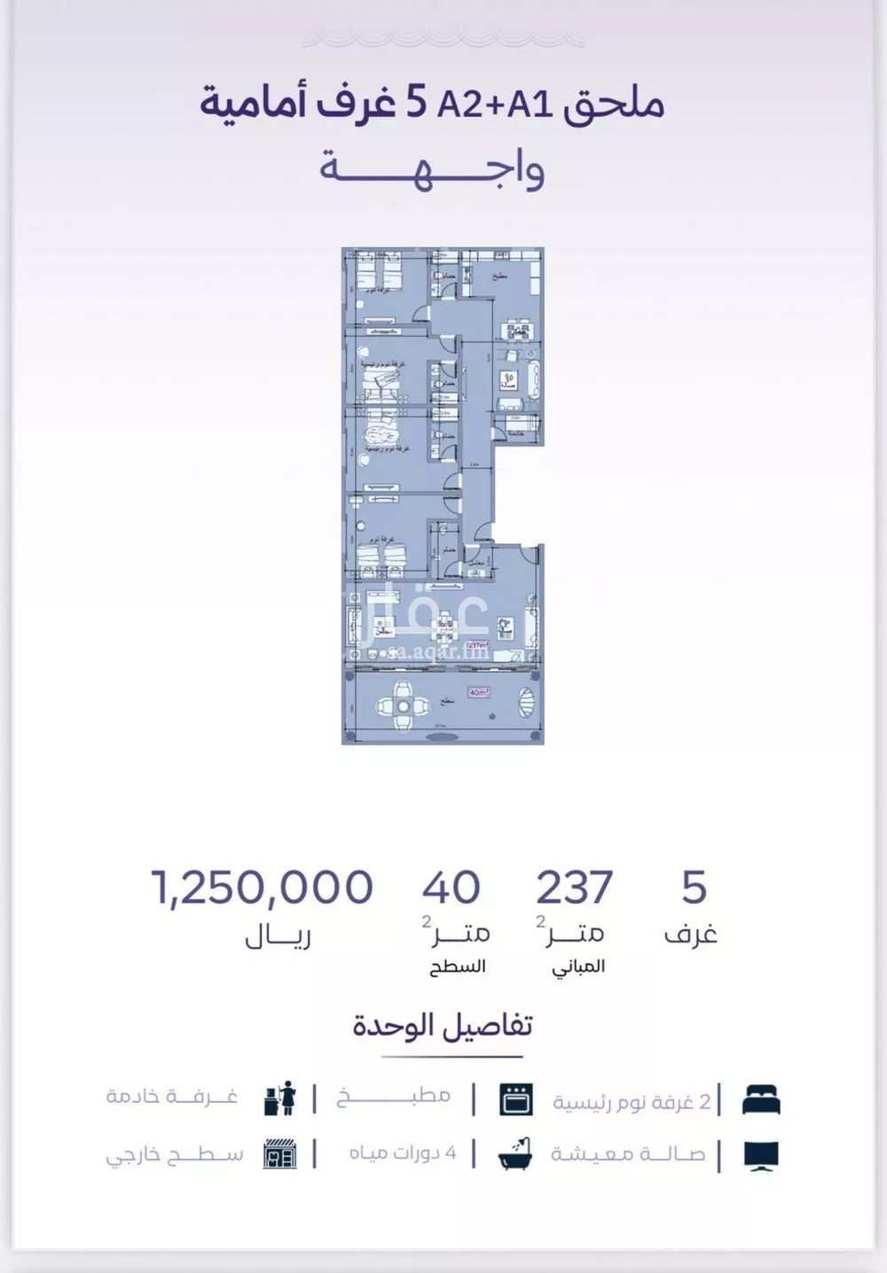 دور 5 غرف في الزهراء 1