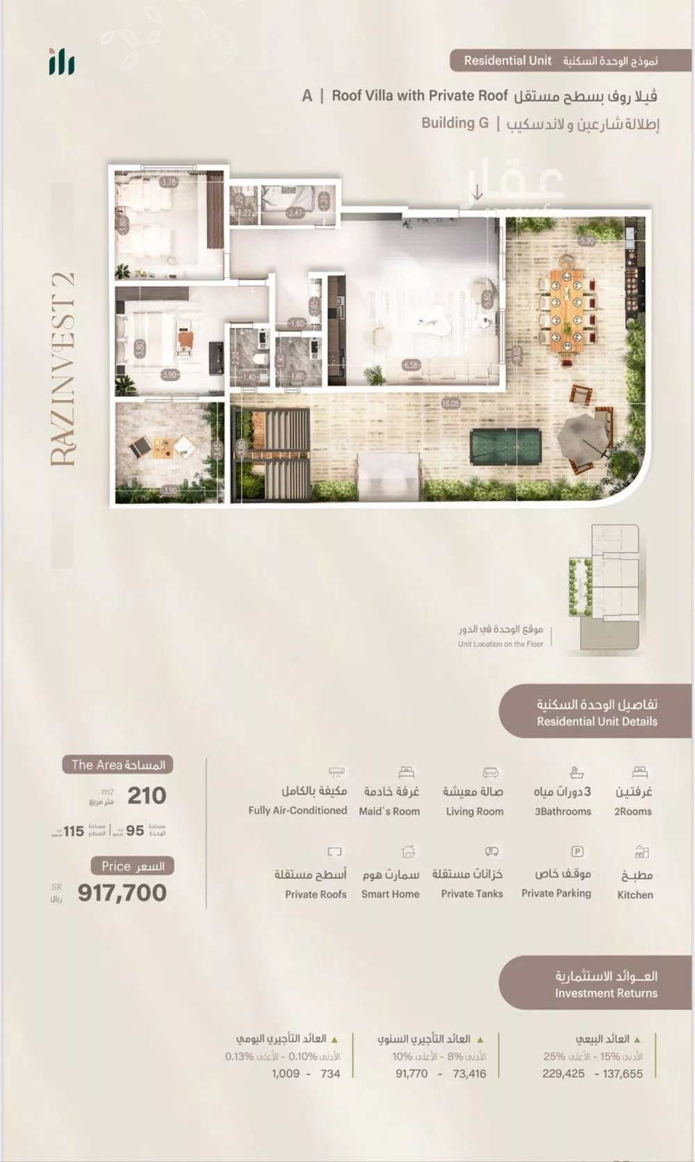 2 bedroom apartment in Al Rawdah 3