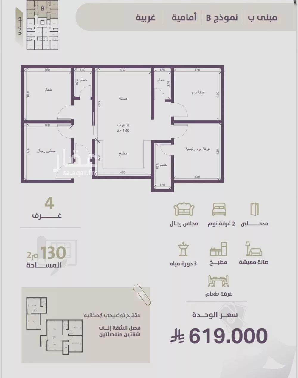4 bedroom apartment in Al Zahra, Jeddah 5