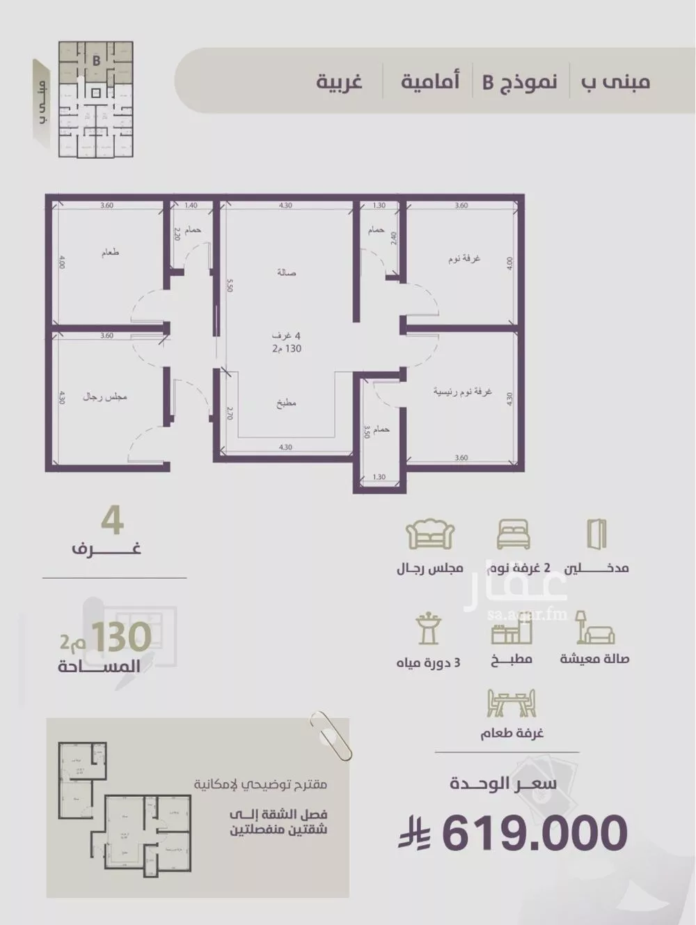 4 bedroom apartment in Al Zahra, Jeddah 4