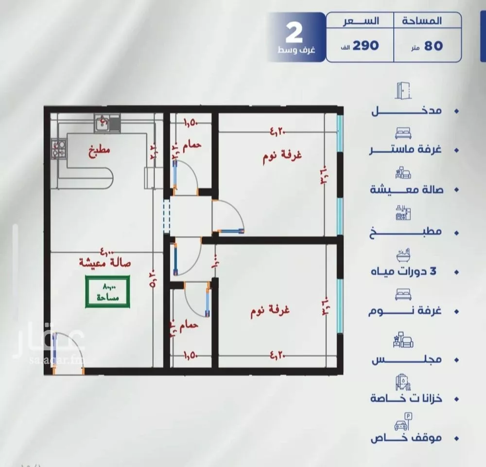 2 bedroom apartment in Al Nuzhah, Jeddah 4