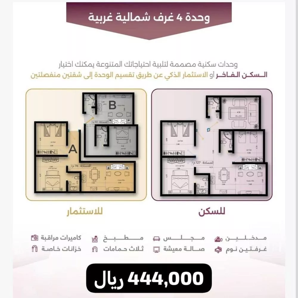 شقة 4 غرف في السليمانية، جدة 6