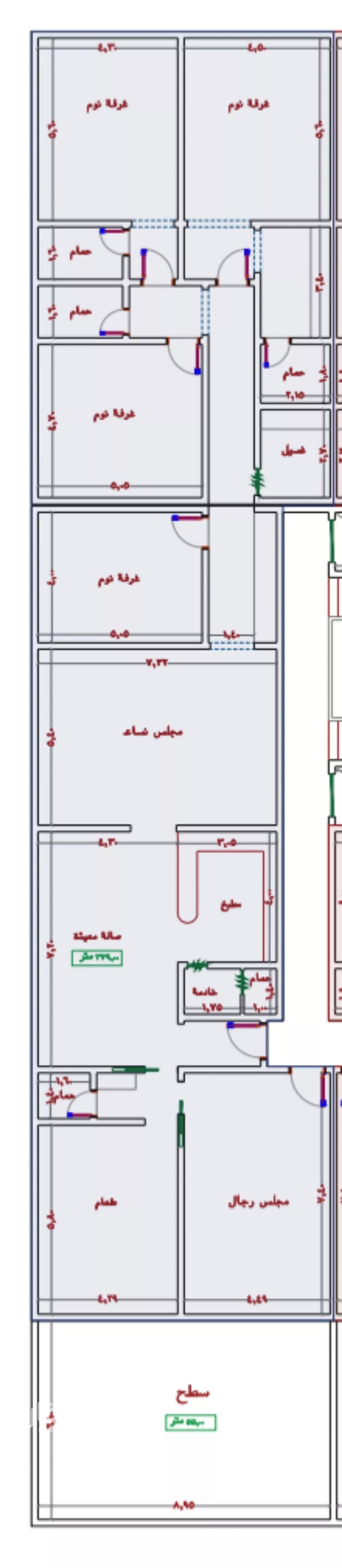 شقة 7 غرف في الجامعة 2