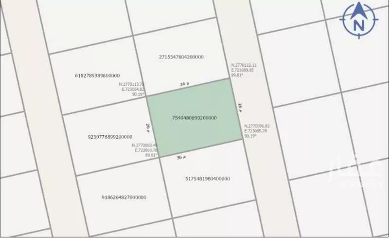 أرض 936 م² في الشرق 2