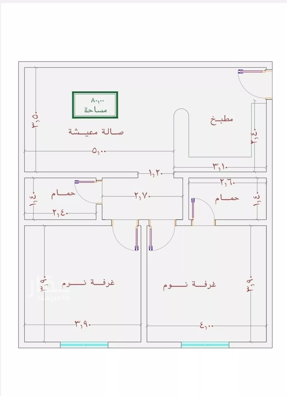 شقة 2 غرف في الصوارى 5