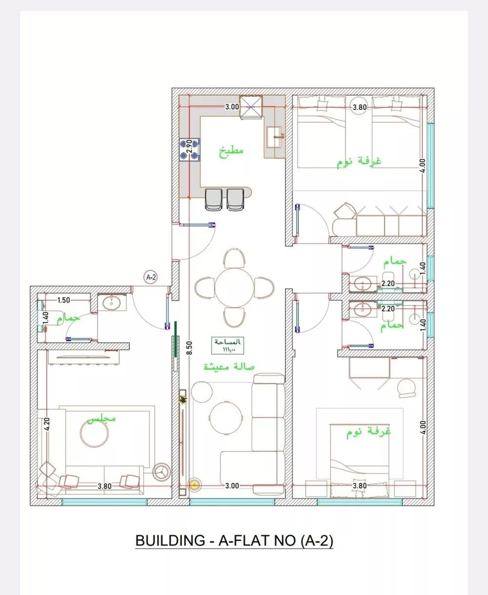 شقة 2 غرف في الفيحاء 3