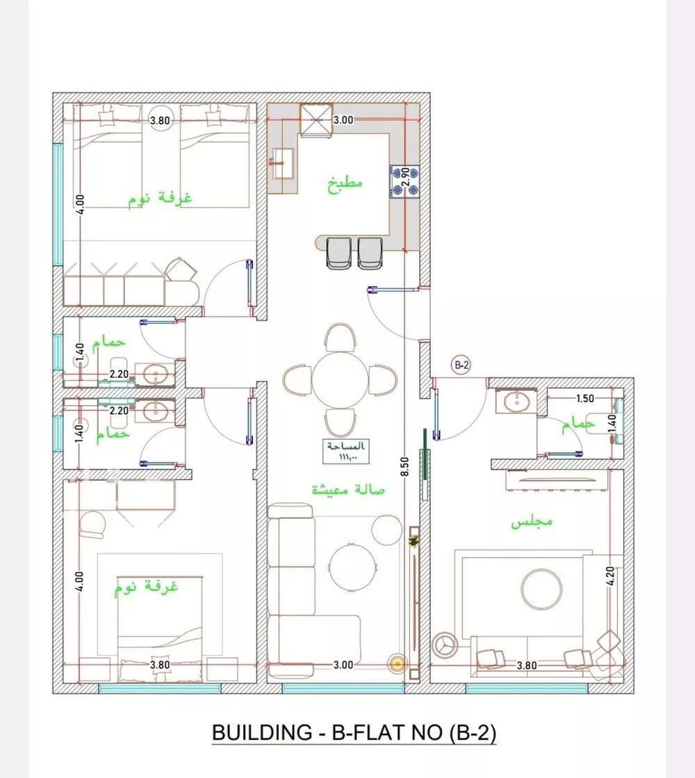 شقة 2 غرف في الفيحاء 4