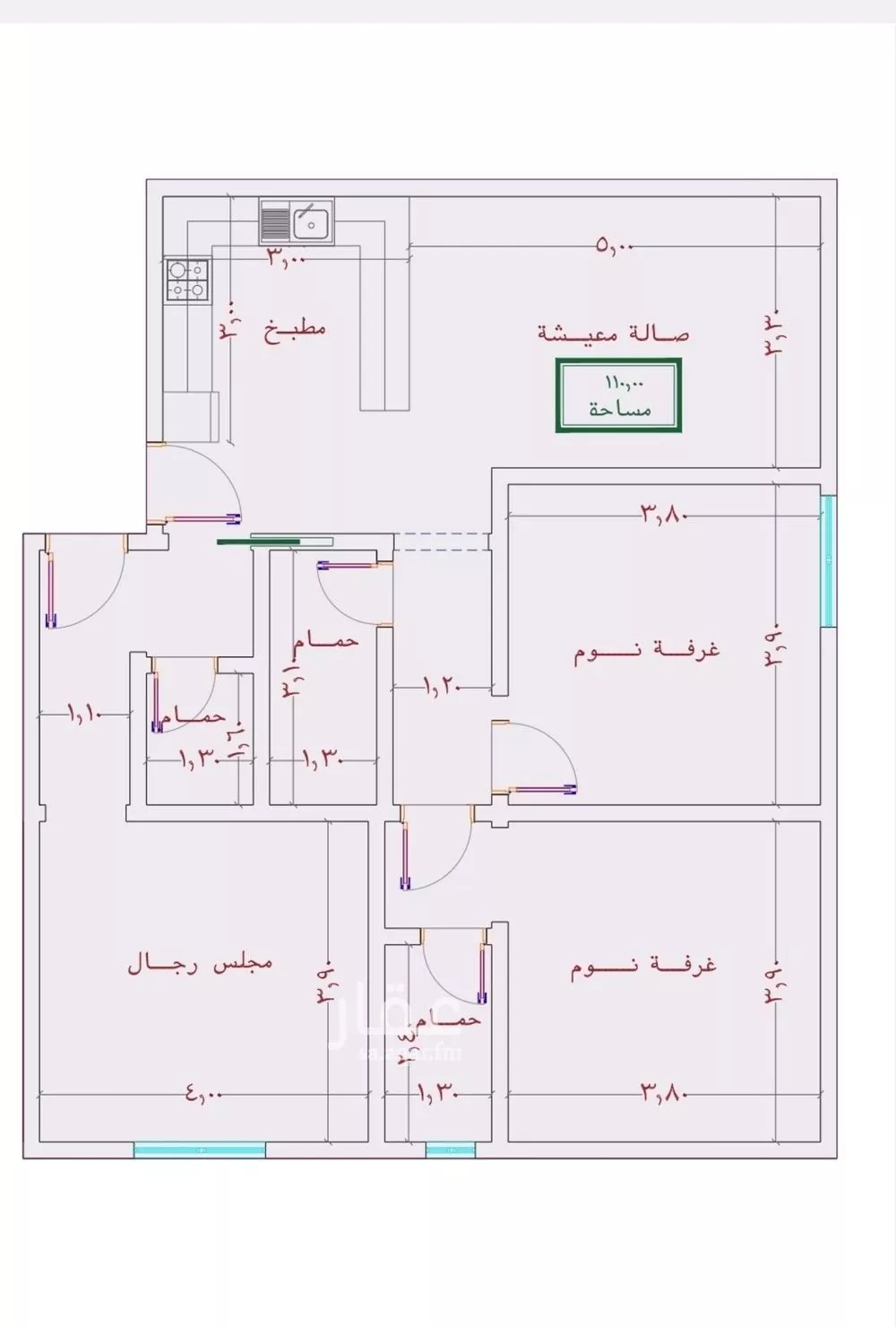 شقة 2 غرف في الصوارى 3