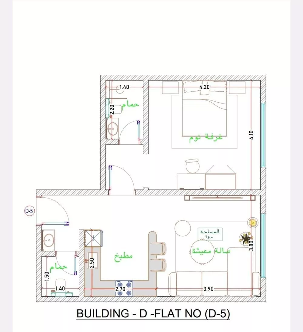 شقة 1 غرف في الفيحاء 4