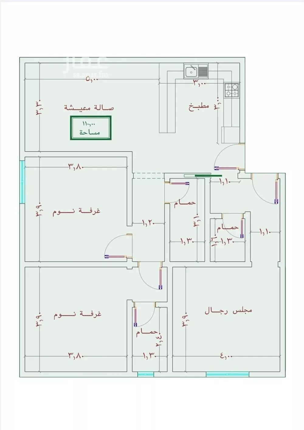شقة 3 غرف في الصوارى 4