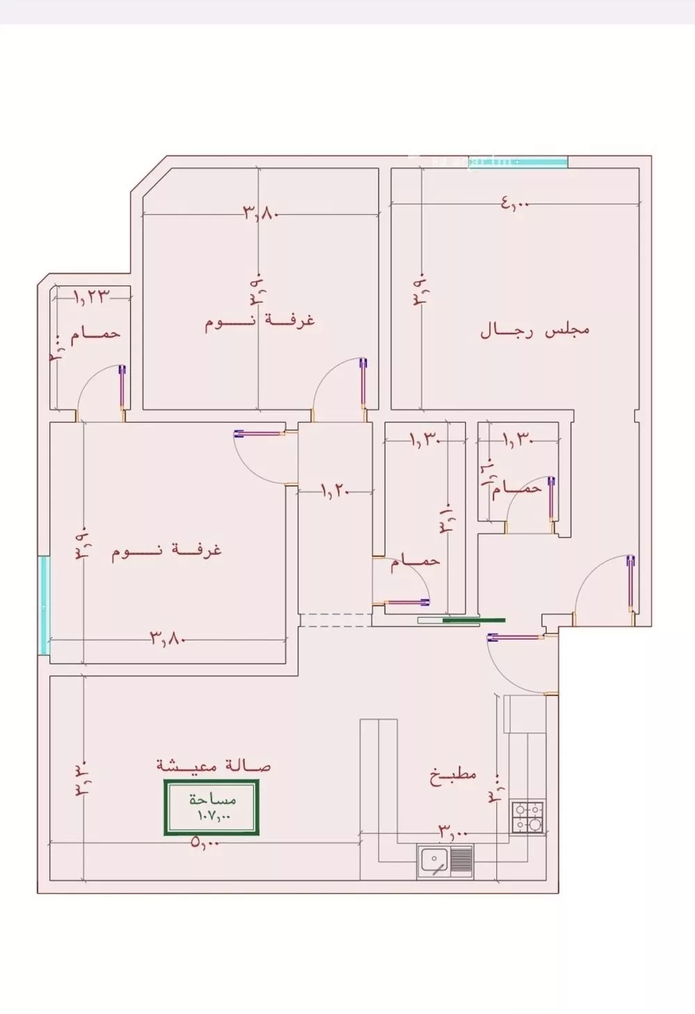 شقة 2 غرف في الصوارى 4