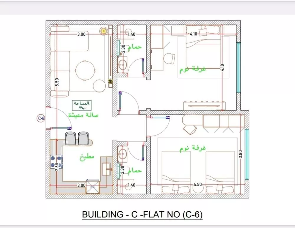 شقة 3 غرف في الفيحاء 3