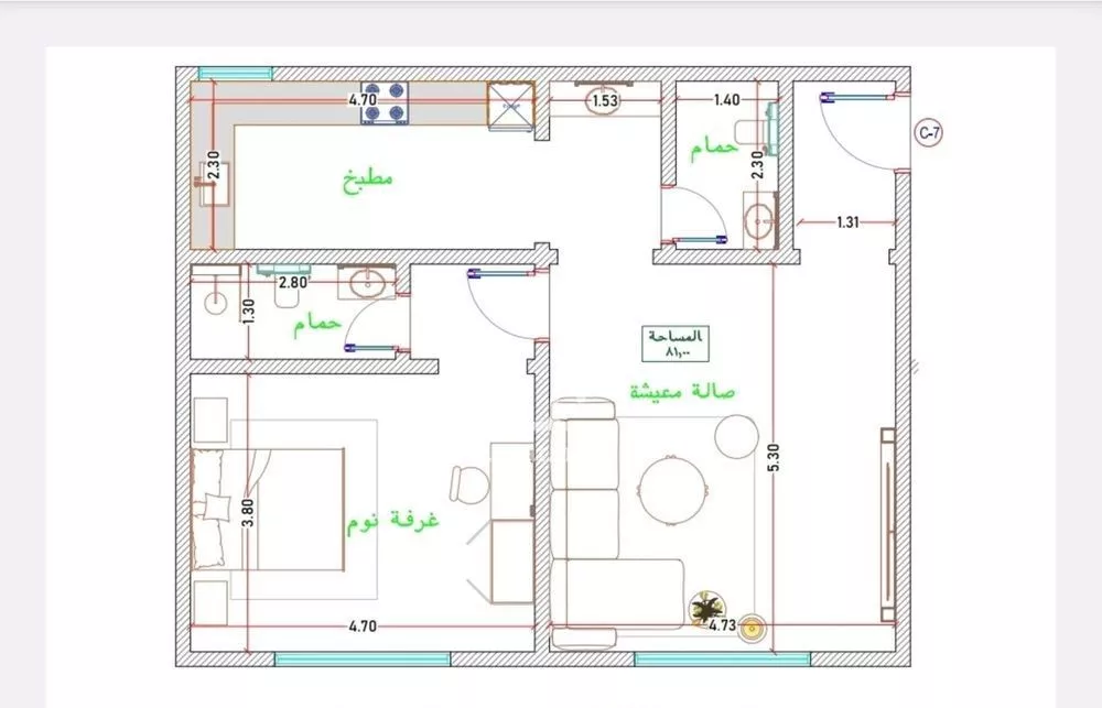 شقة 2 غرف في الفيحاء، جدة 10