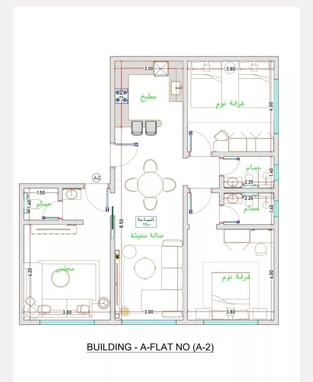 شقة 3 غرف في الفيحاء 3