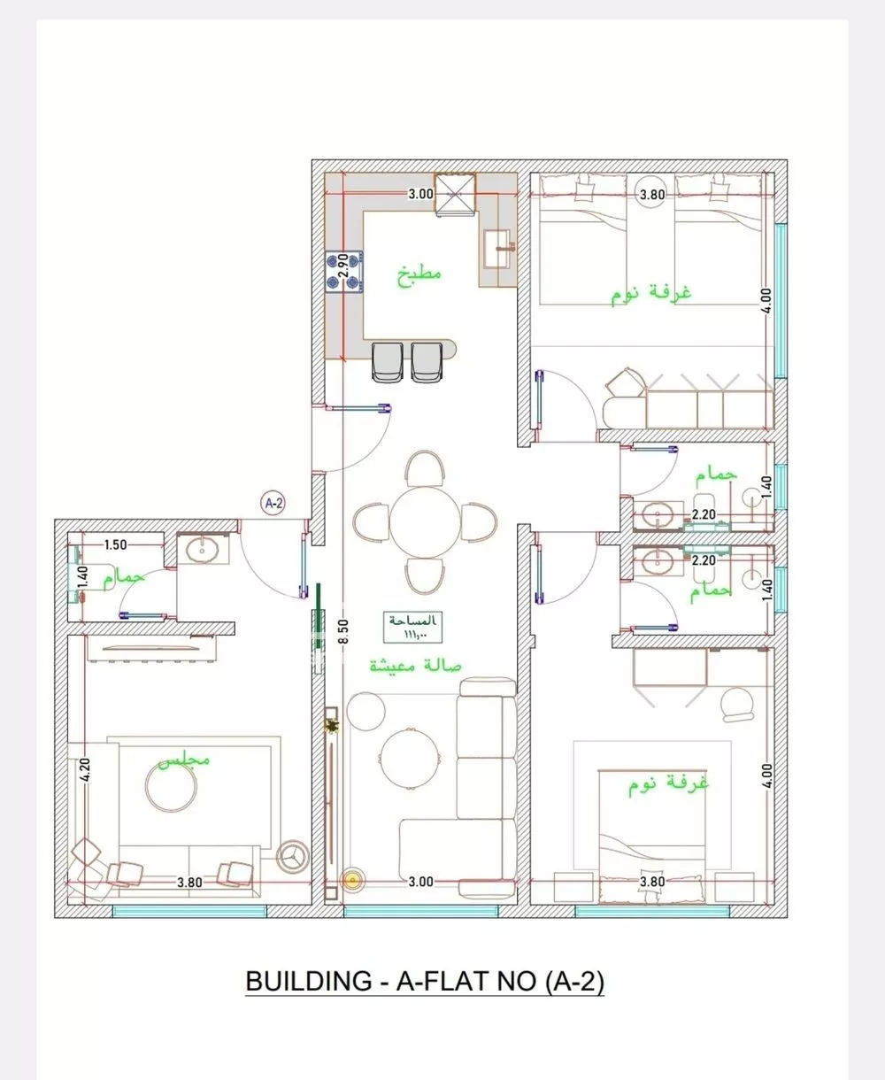 شقة 3 غرف في الفيحاء 5