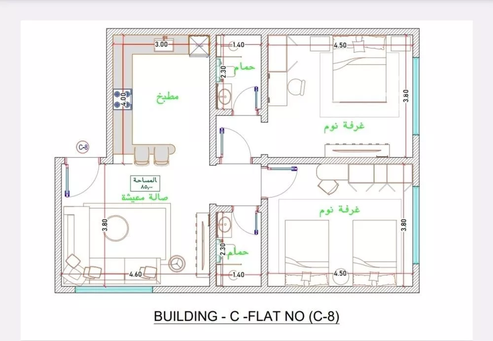 شقة 1 غرف في الفيحاء 1