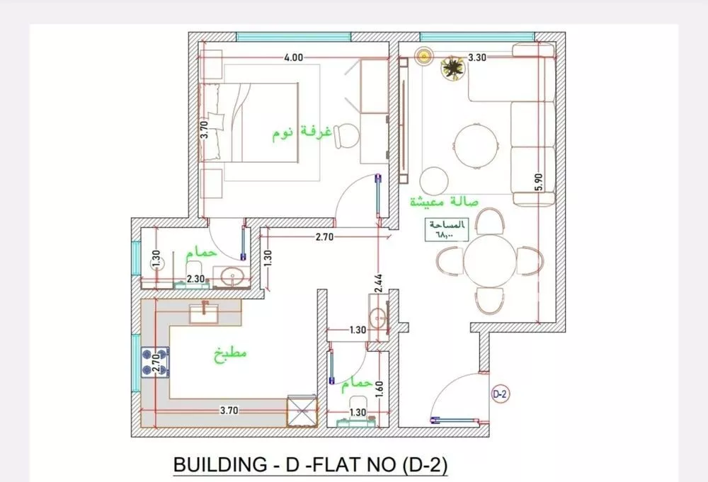 شقة 1 غرف في الفيحاء 3
