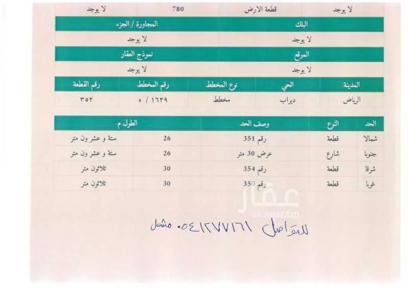 أرض 780 م² في الحزم 2