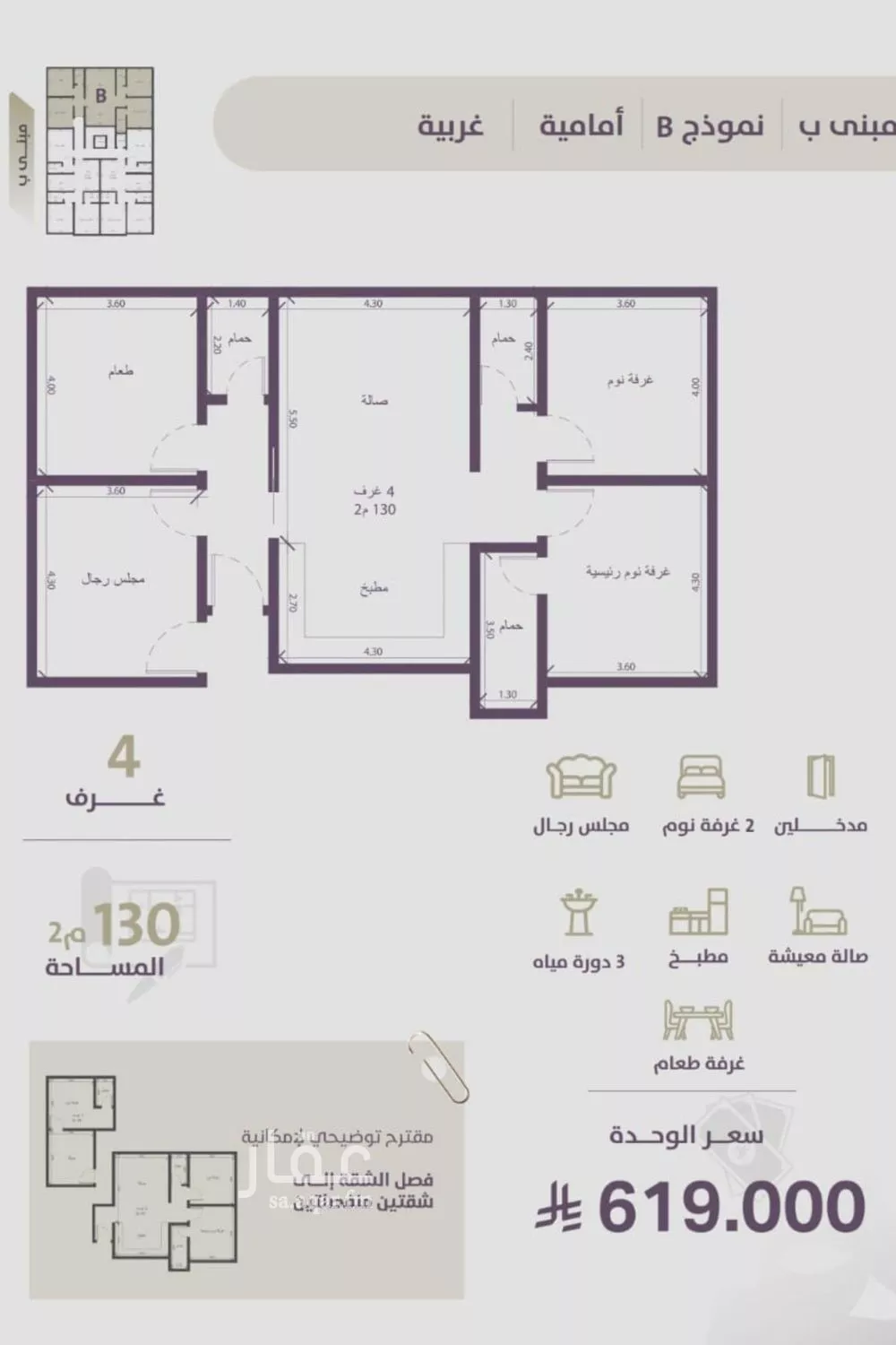 4 bedroom apartment in Al Zahra, Jeddah 5