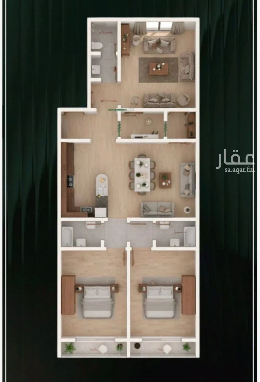 شقة 3 غرف في النزهة 5