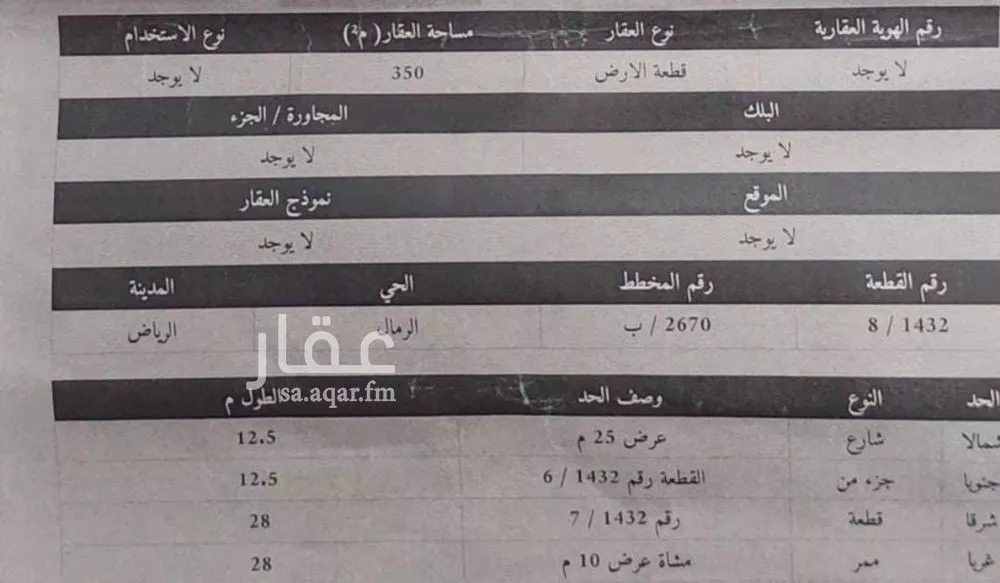 أرض 350 م² في الرمال 2