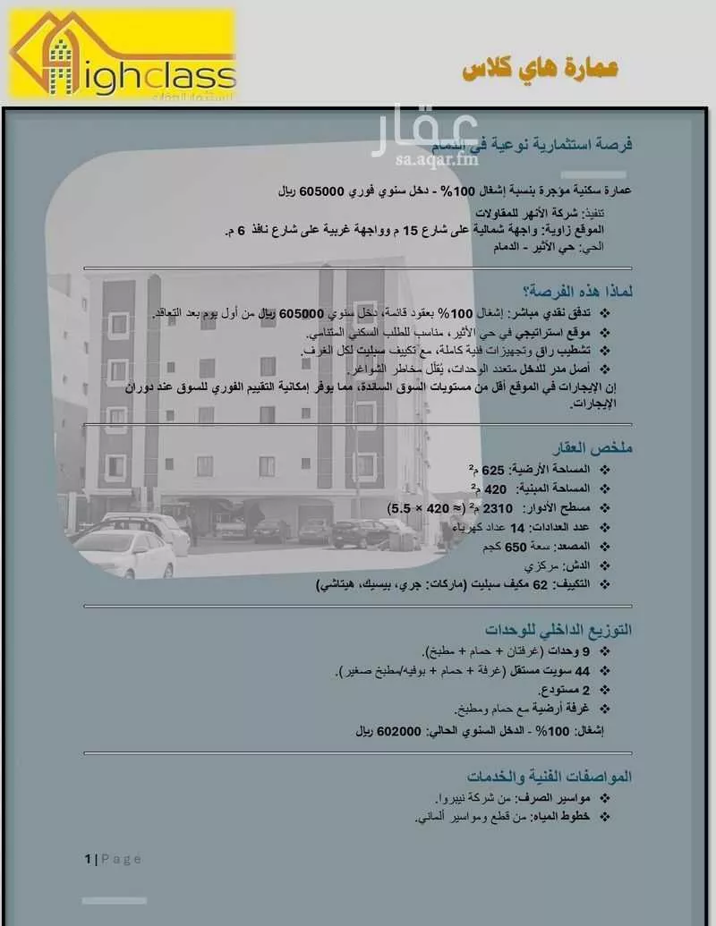 عمارة 625 م² في الاثير 2