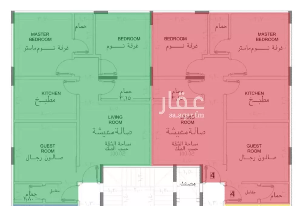 شقة 4 غرف في مريخ