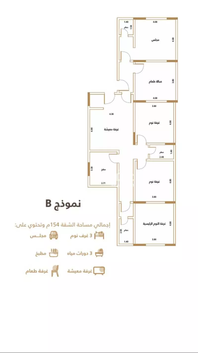 شقة 4 غرف في الفيصلية 4