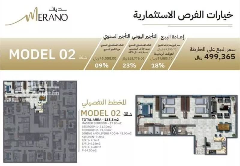 شقة 4 غرف في النزهة 3