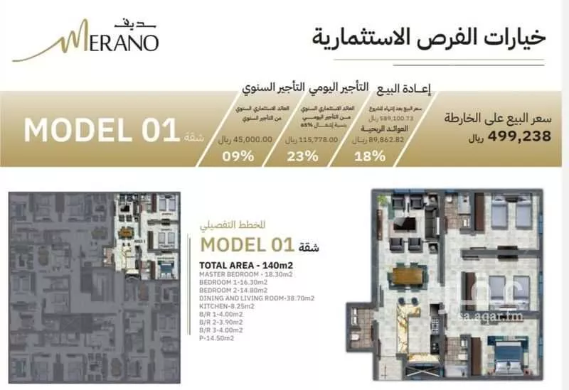 شقة 4 غرف في النزهة 2