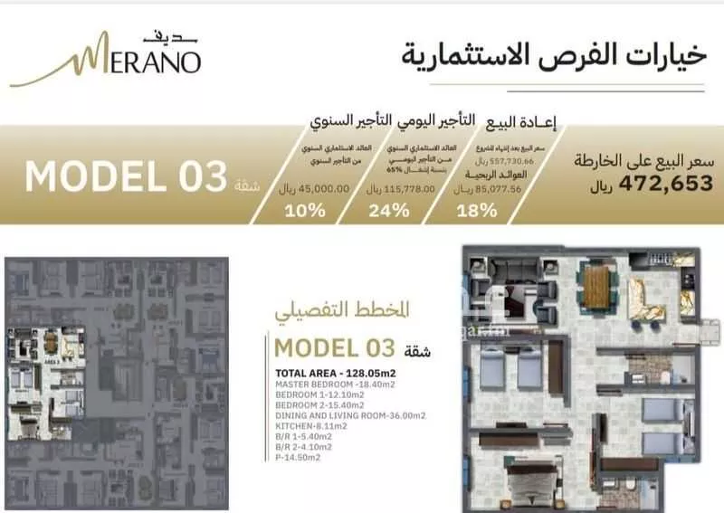 شقة 4 غرف في النزهة 4