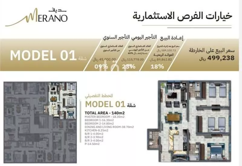 شقة 4 غرف في النزهة 2