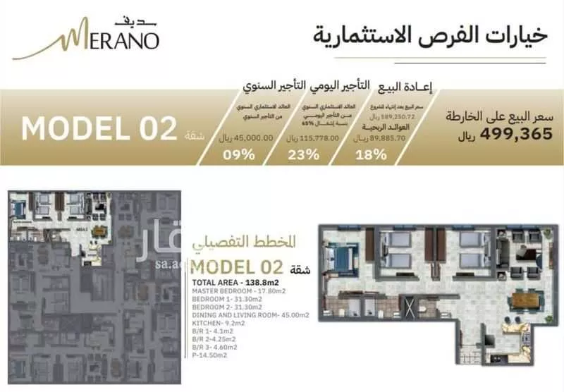 شقة 4 غرف في النزهة 3