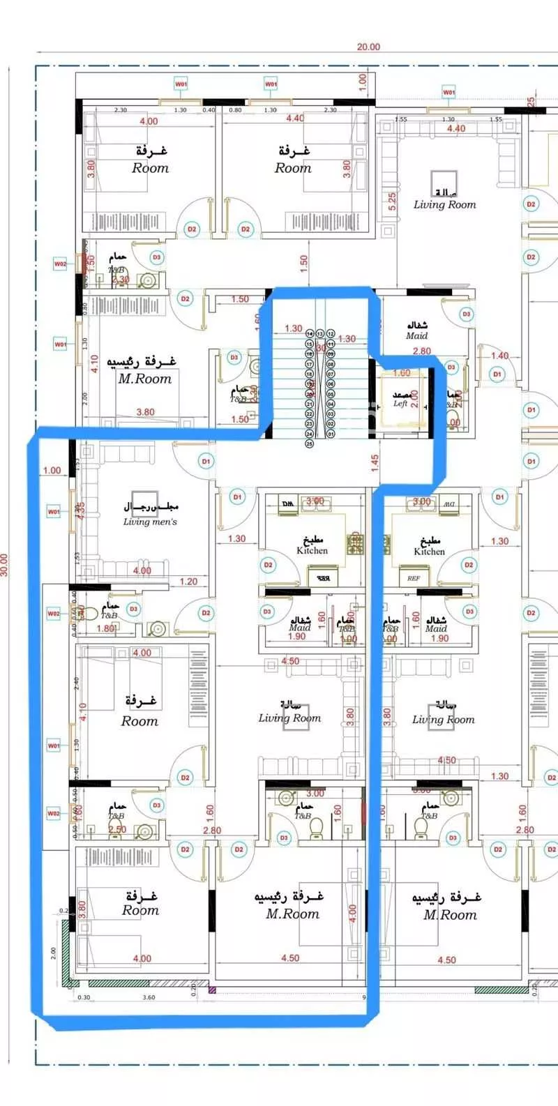 3 bedroom apartment in Al Zahra 2