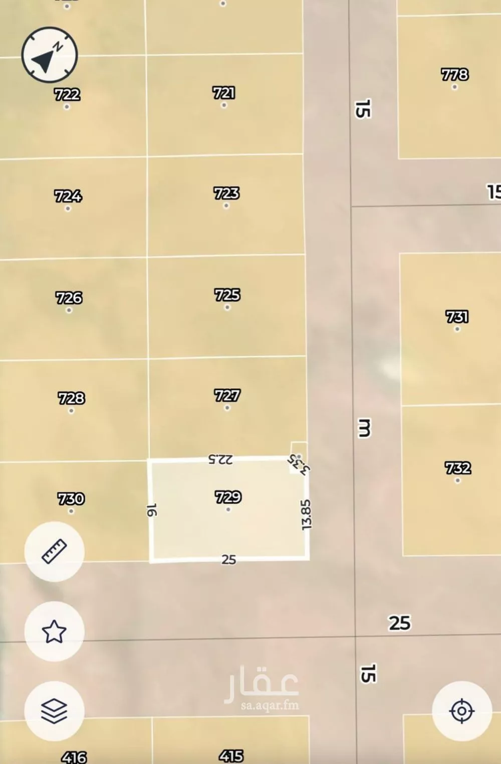 أرض 400 م² في عريض 3