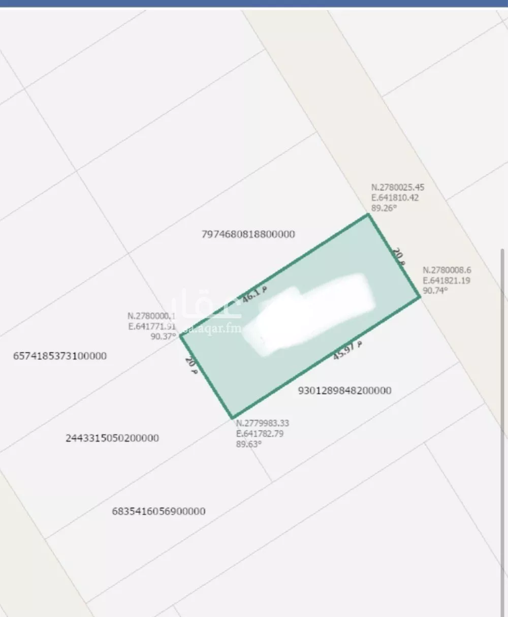 أرض 920 م² في بنبان 2