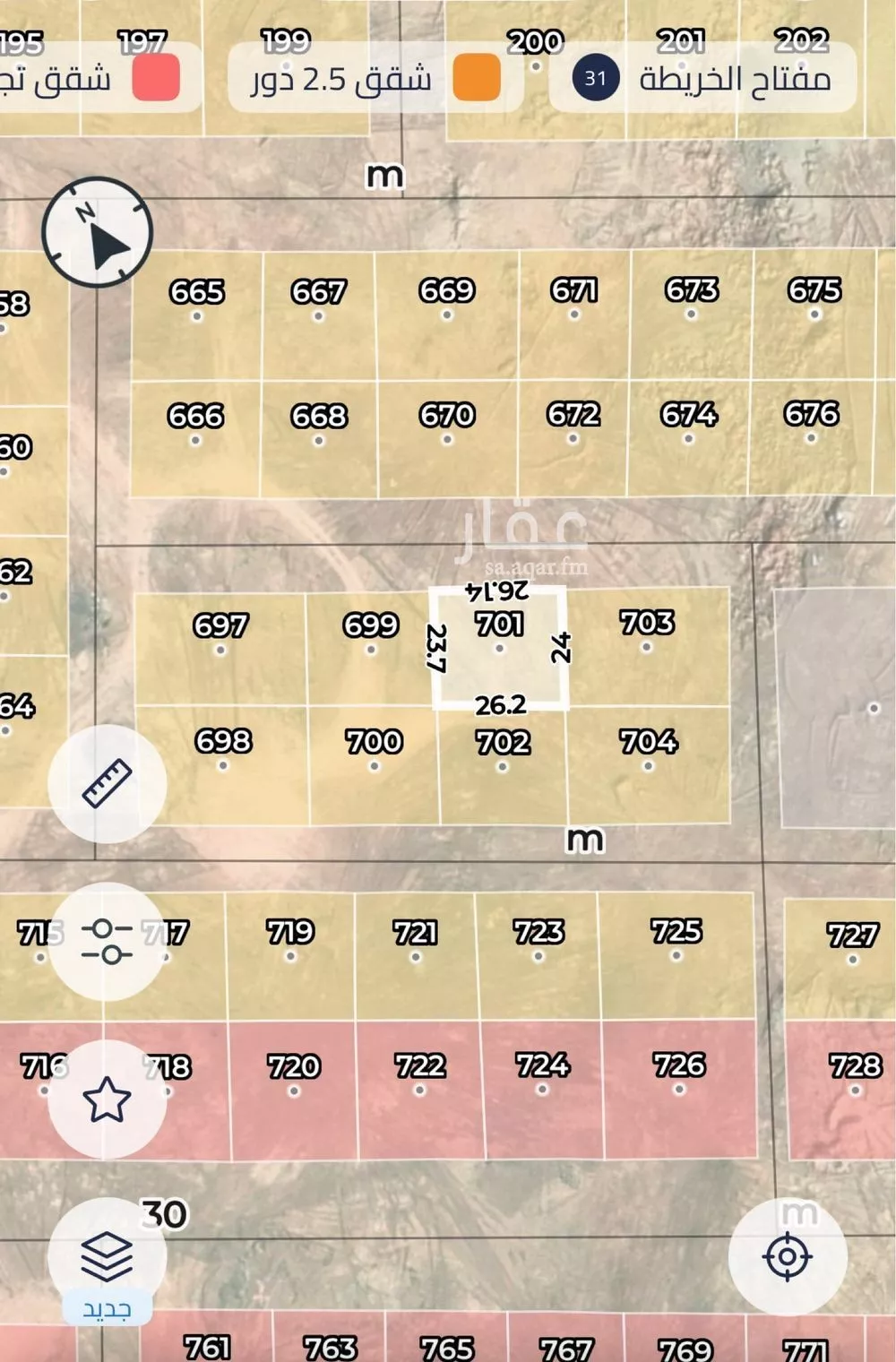 أرض 500 م² في ديراب 4