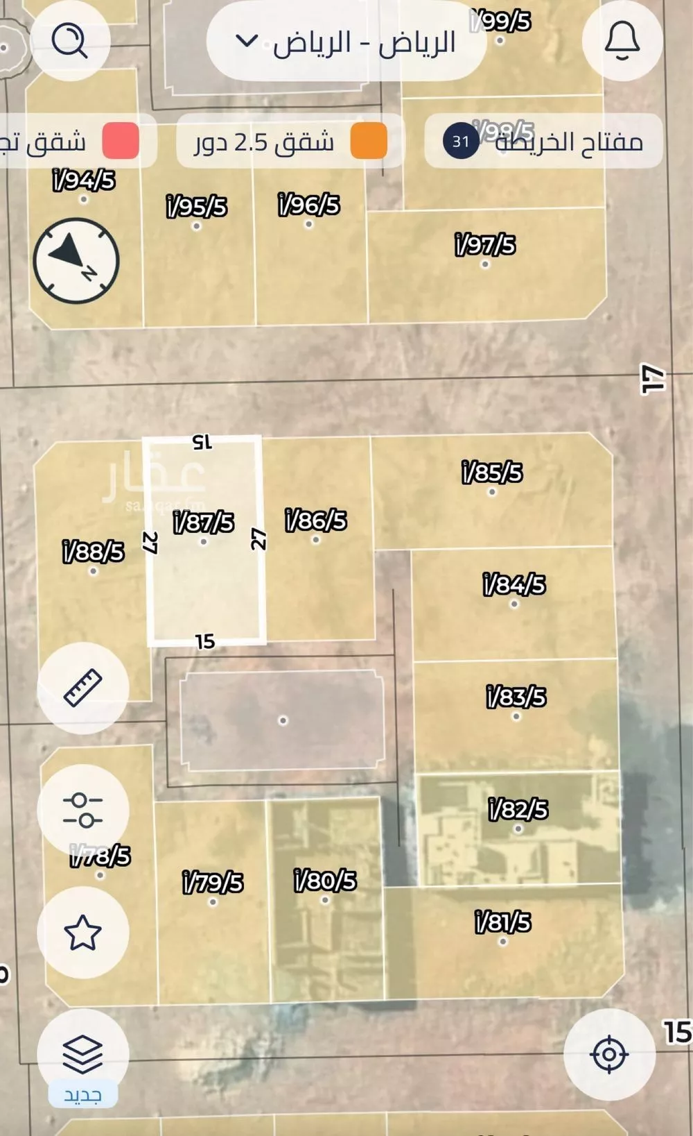 أرض 405 م² في عريض 3