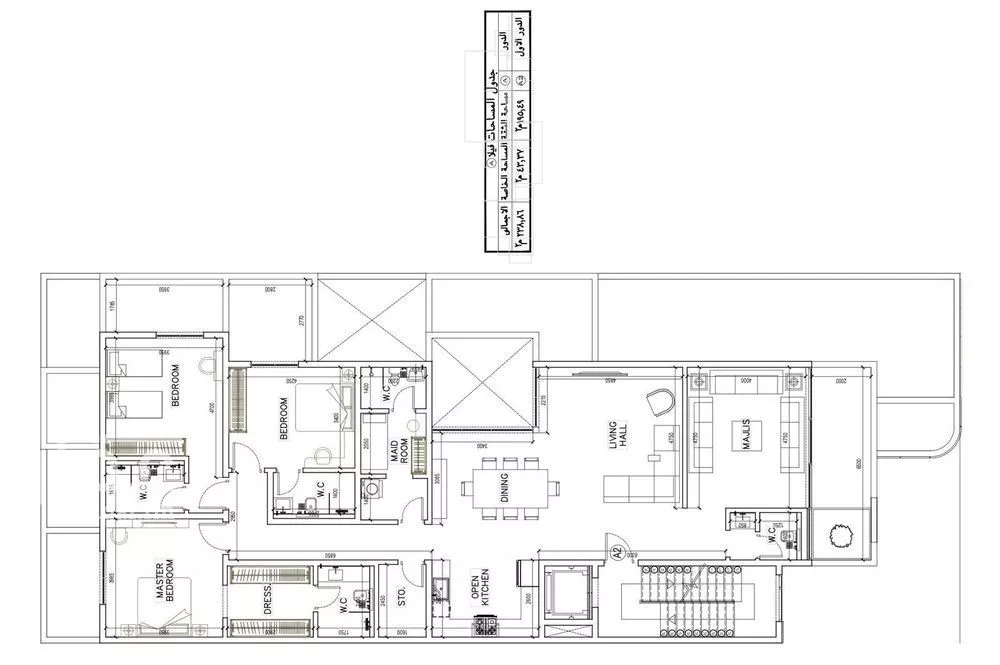 دور 3 غرف في الملك فهد 2