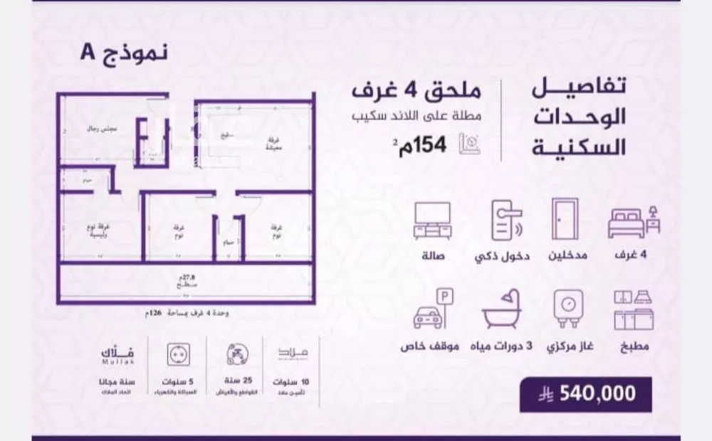 4 bedroom apartment in Al Fayha