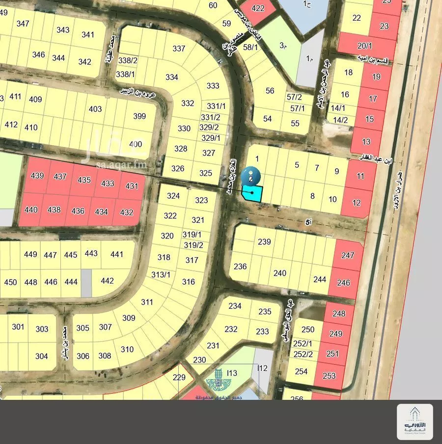 أرض 457 م² في الكوثر 2