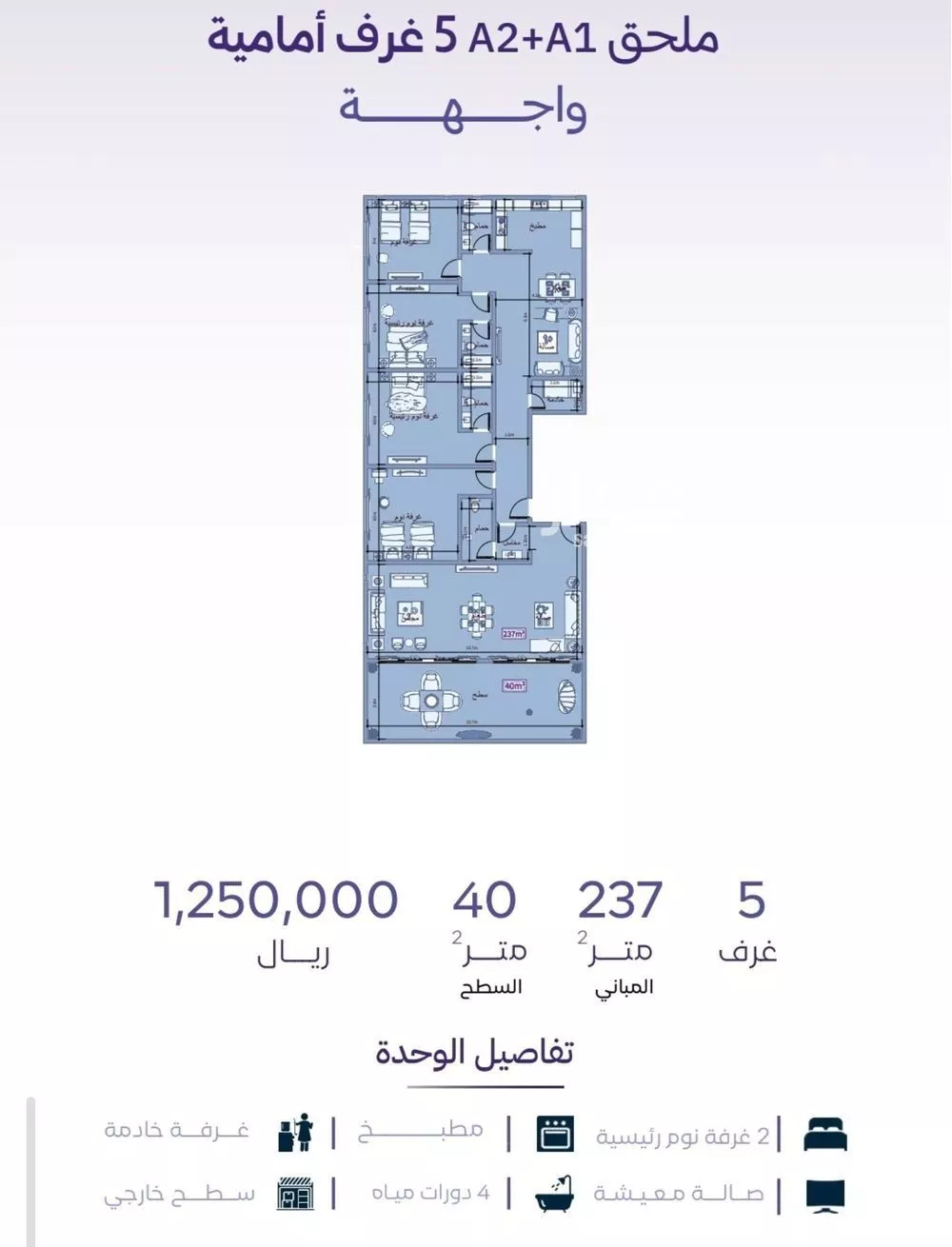 دور 5 غرف في الزهراء 2