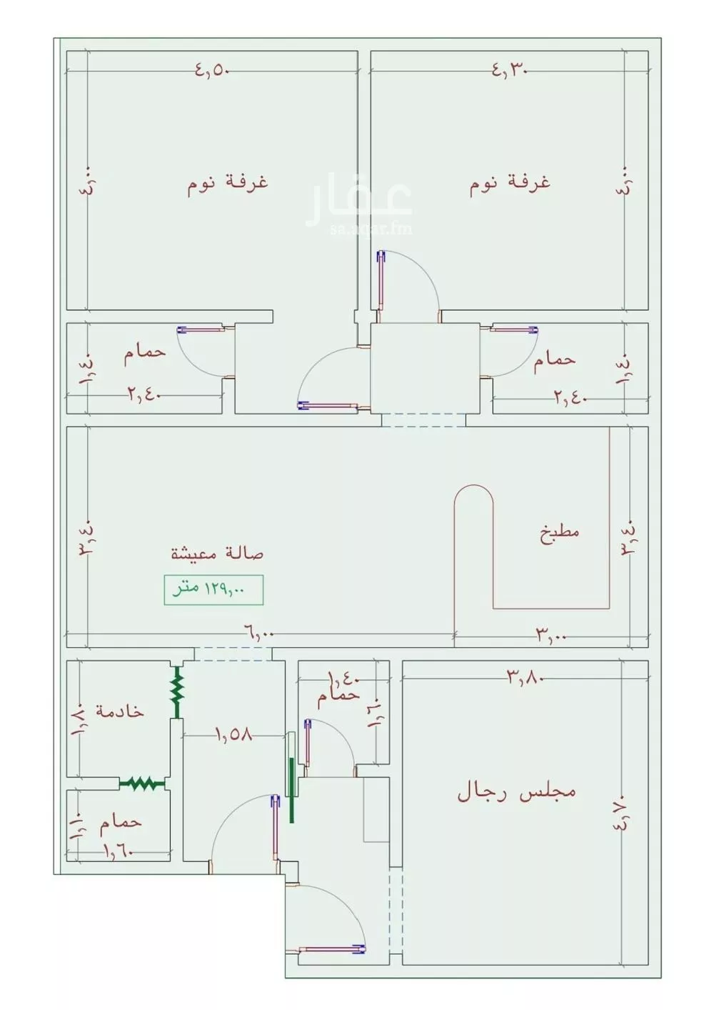 شقة 3 غرف في الجامعة