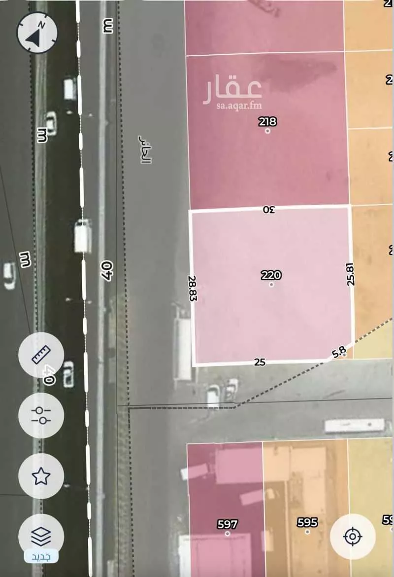 أرض 861 م² في العزيزية