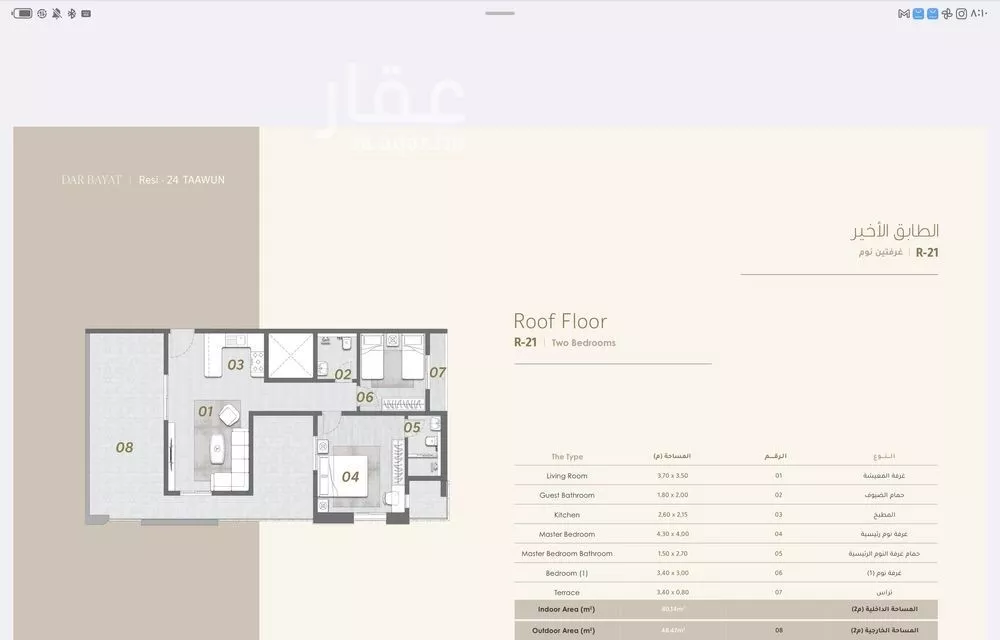 شقة 2 غرف في التعاون، الرياض 18