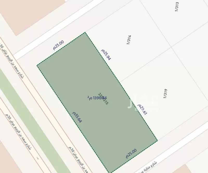 أرض 1375 م² في الأندلس 1