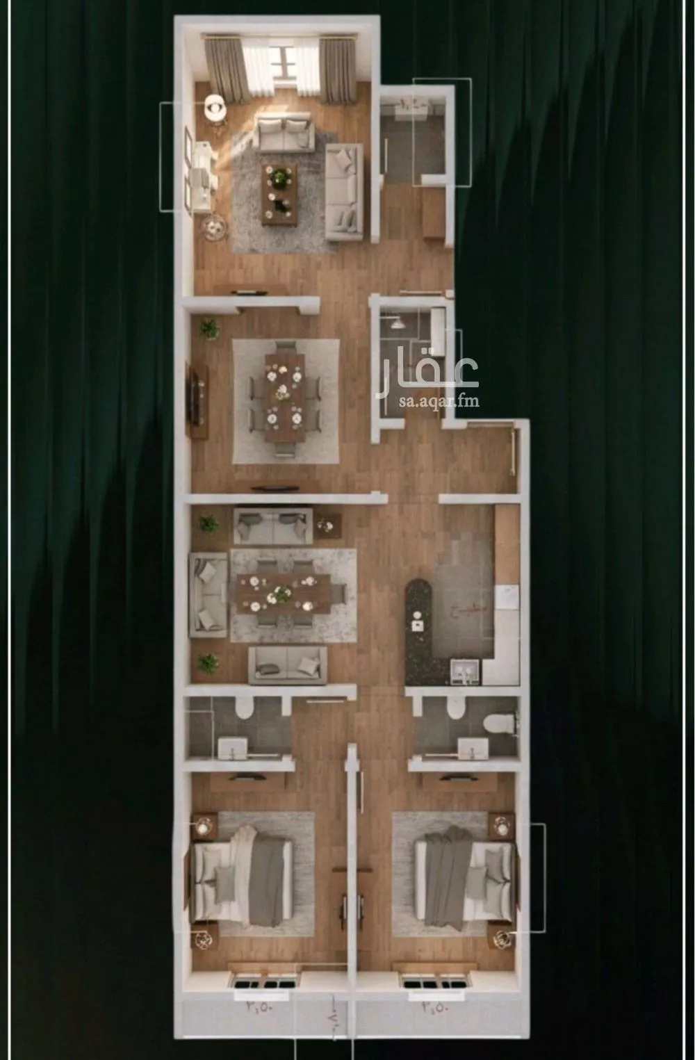 شقة 4 غرف في النزهة 5