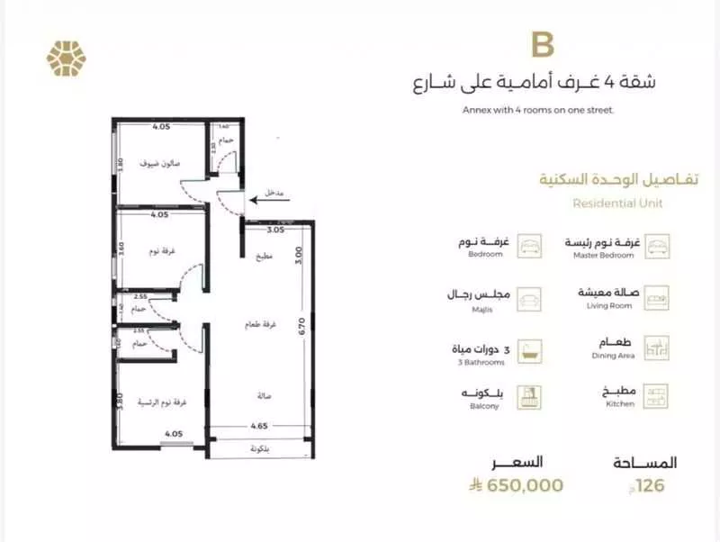 شقة 4 غرف في السلامة 2